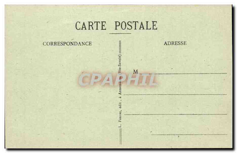 Chamonix - Montanvert et Mer de Glace — G.R. 596 — L. Faurraz, édit. à Annemasse (Haute-Savoie) — Verso