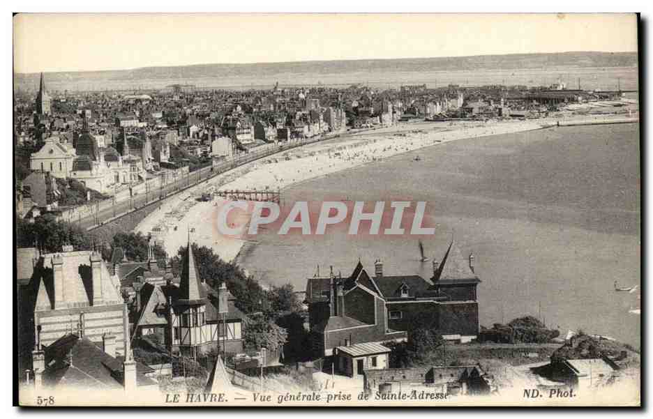 Le Havre - Vue Generale prise de Sainte Adresse - CPA 