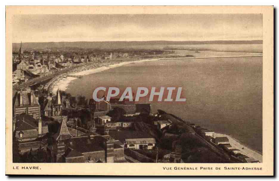Le Havre - Vue Generale prise de Sainte Adresse - CPA 