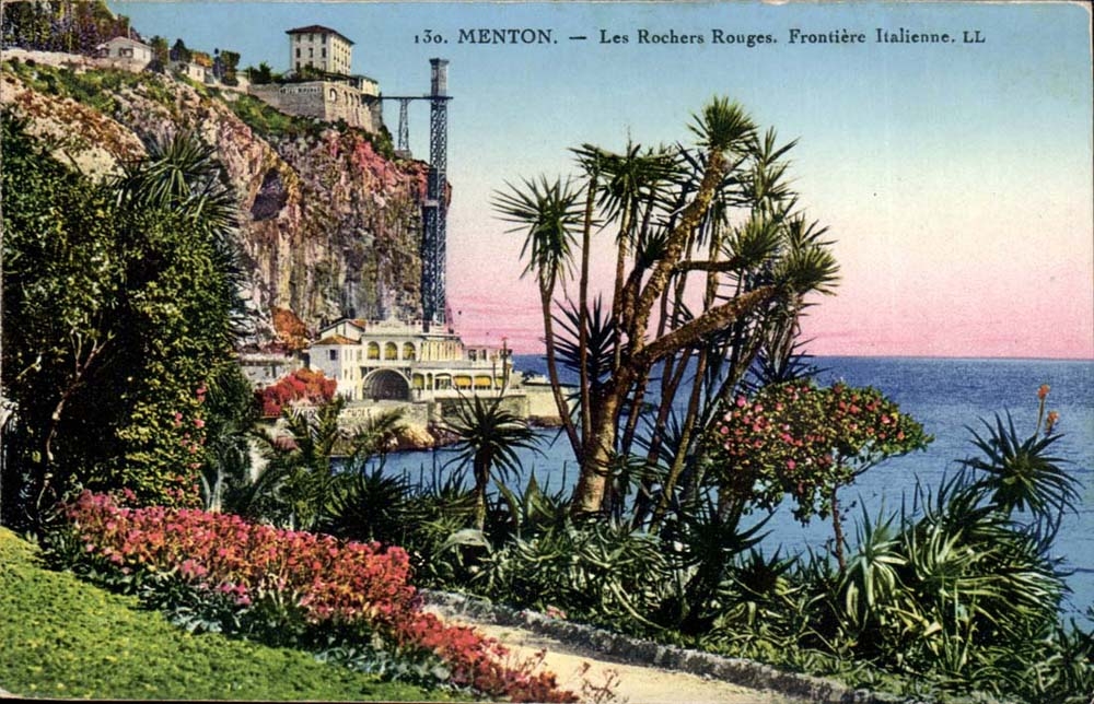 Menton - Les Rocher Rouges Frontiere Italienne - CPA 