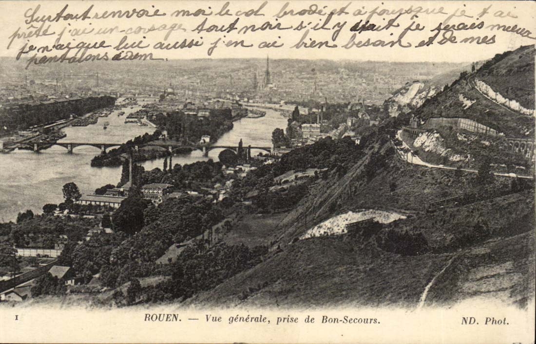 Rouen Vue Generale prise de Bon Secours - CPA 