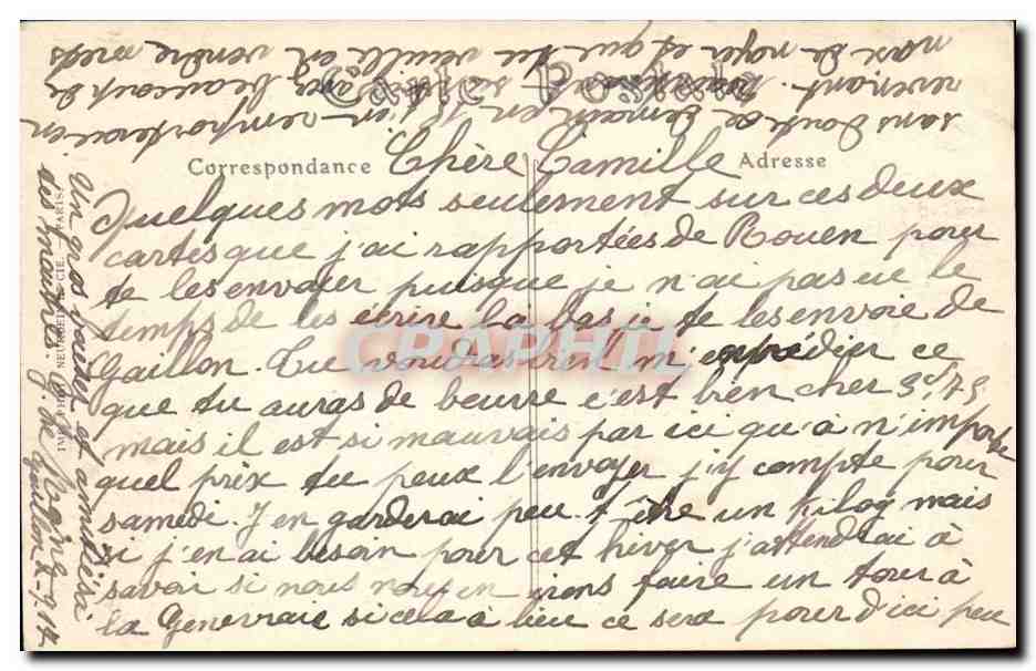 Rouen Vue Generale prise de Bon Secours - CPA  — Verso