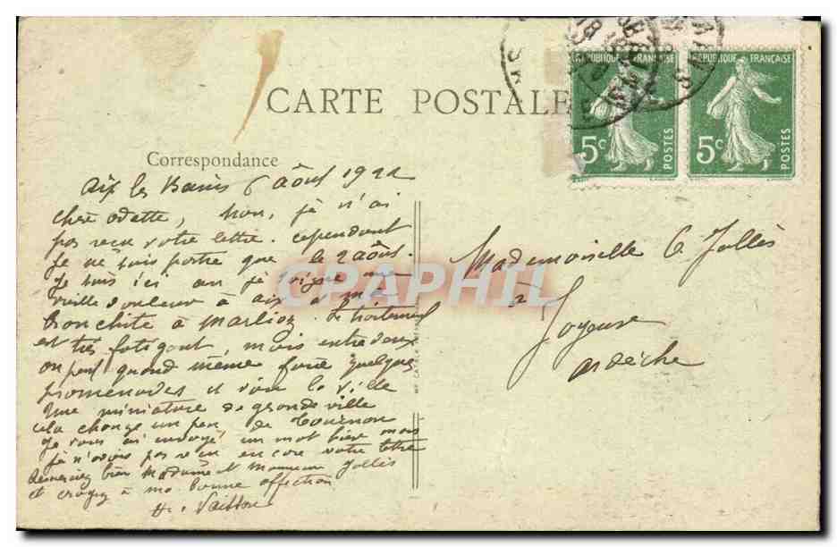 La Savoie - Aix Les Bains - Vue Generale Et L'Hotel Mirabeau - CPA  — Verso