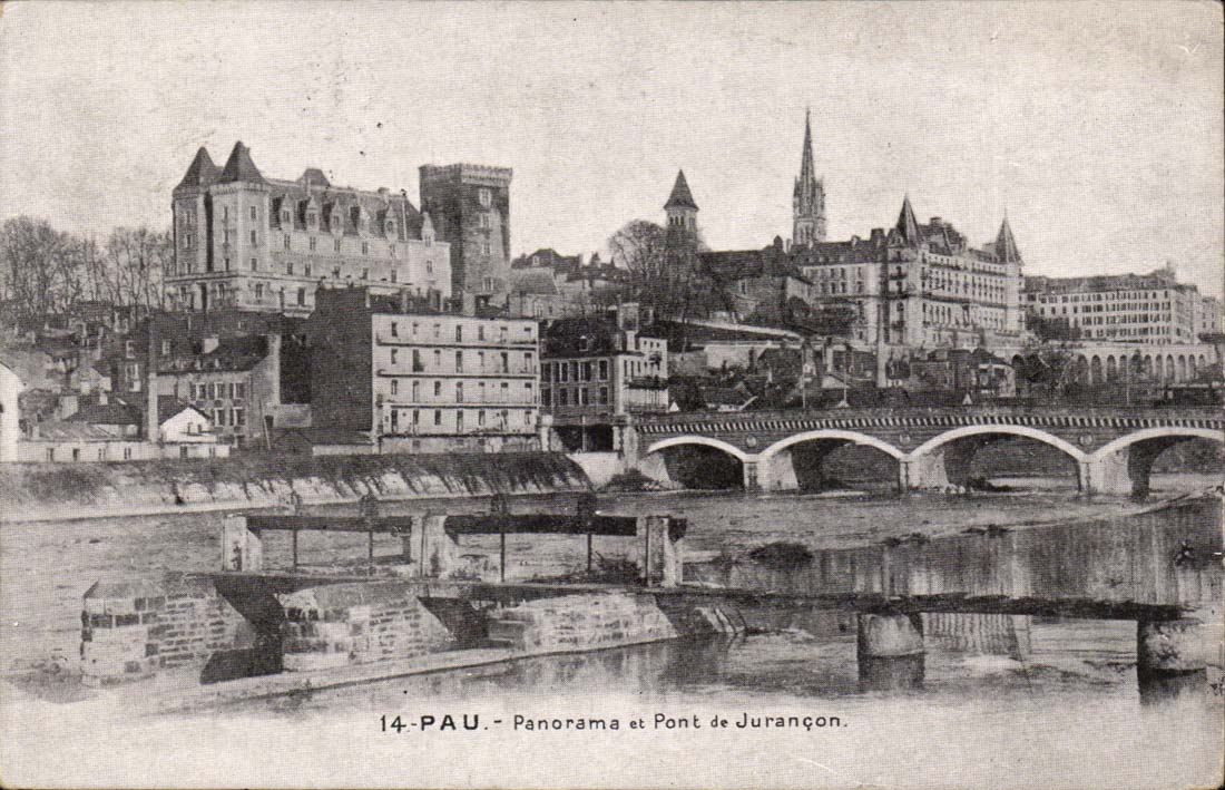 Pau - Panorama et Pont de Jurancon CPA 
