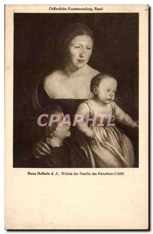 Oeffenliche Kunstsammlung Basel - Hans Holbein Bildnis des Familie Kuenstlers 1528 - CPA 