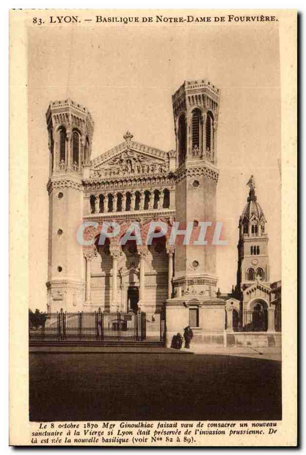 Lyon - Basilique de Notre Dame de Fourviere - CPA 