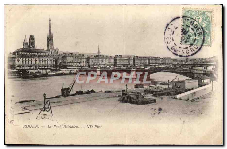 Rouen - Le Pont Boieldieu CPA 