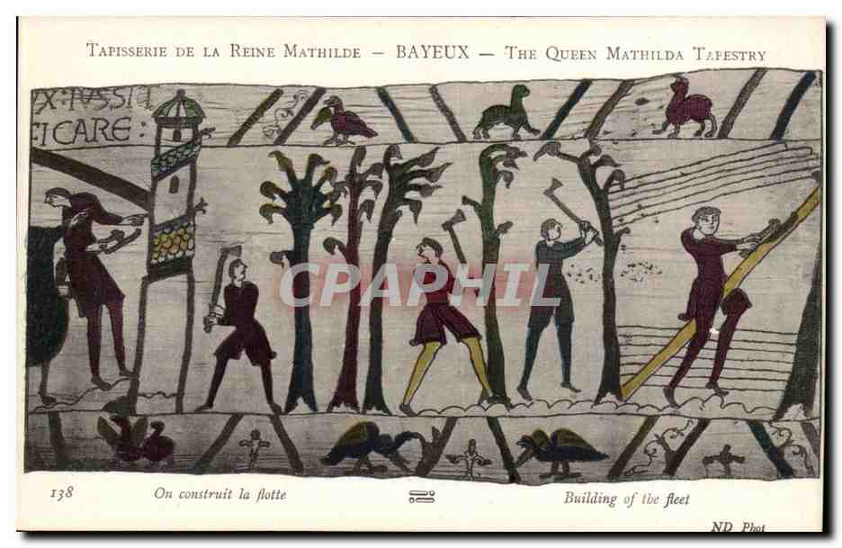 Tapisserie de la Reine Mathilde — Bayeux — Building of the fleet — n°138