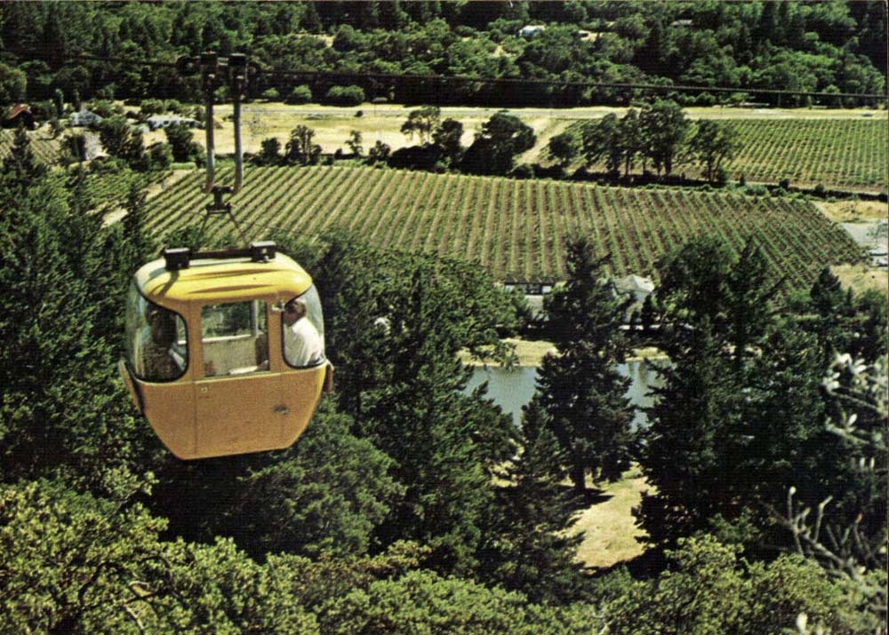 Etas Unis - Napa Valley - Aerial Tramway - Napa Valley - The Hilltop Winery The Sterling Winery - CPA 