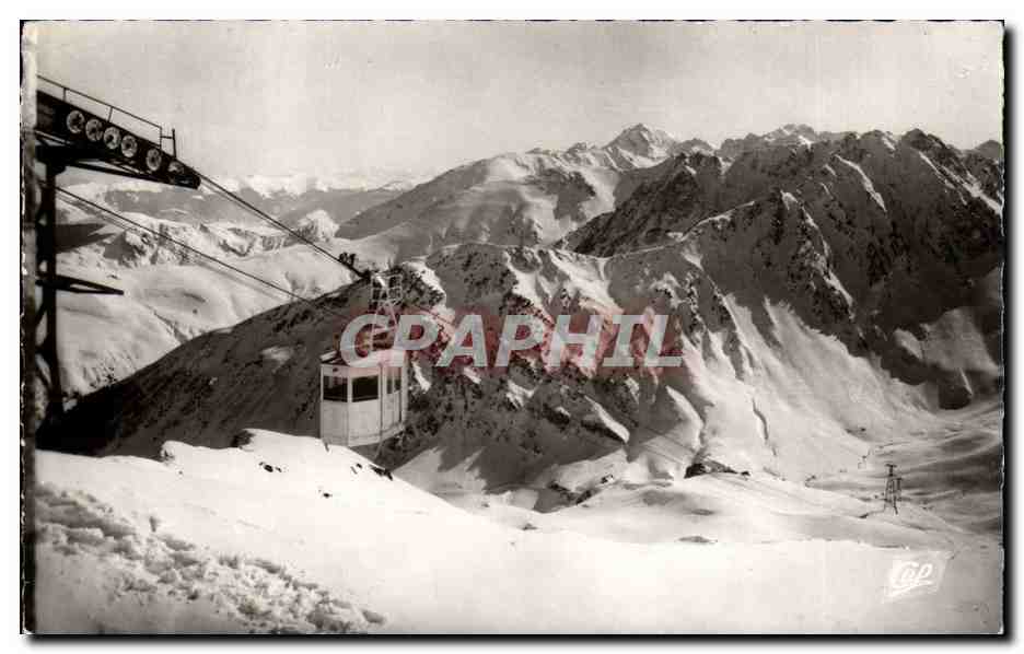 Les Pyrenees - Route de Tourmalet La Teleferique de la Mongie - CPA 