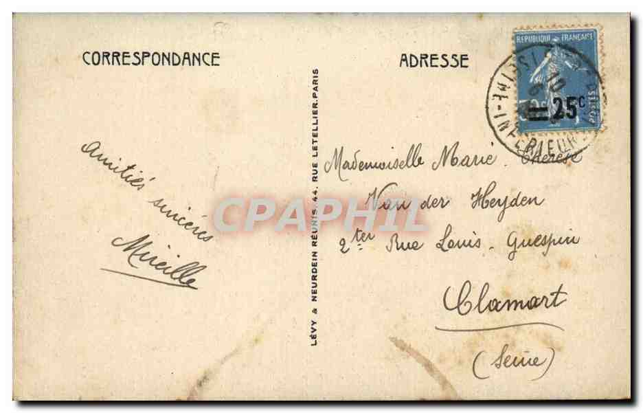 Le Treport - La Plage de la Casino - CPA  — Rückseite