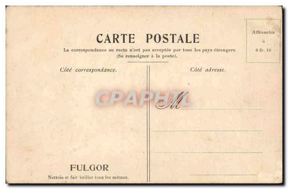 Fantaisie - Les Delices de la Maternite - Fulgor Nettoie et fait briler tous les metaux - CPA  — Rückseite