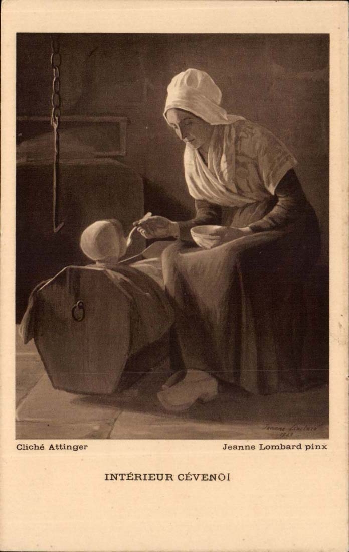 Intérieur cévenol — Jeanne Lombard pinx — Cliché Attinger