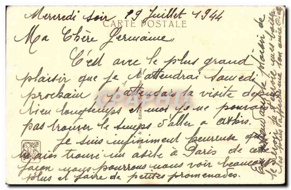 Fantaisie - Femme - Printemps - Roses- CPA  — Rückseite