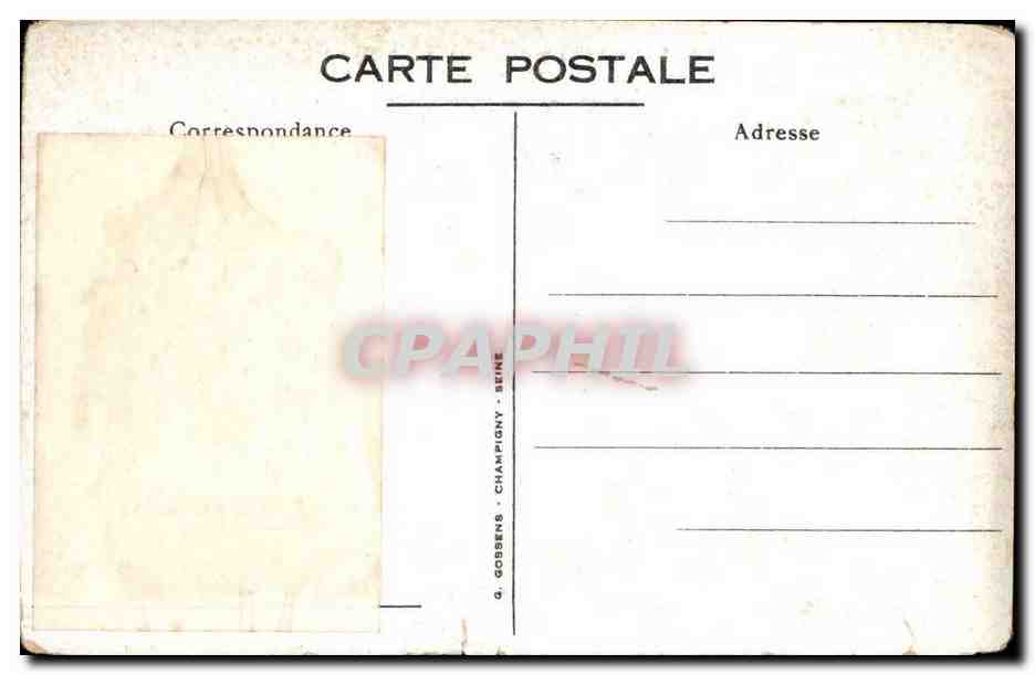 Fantaisie - Jeune File - Correspondance - Rose et Ruban- CPA  — Rückseite