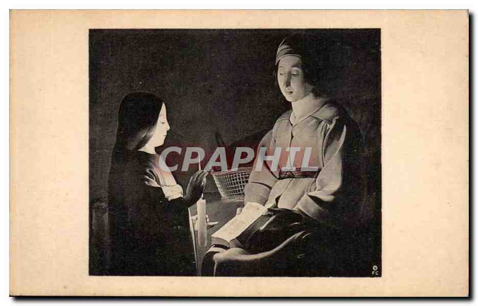 Georges de la Tour The Frick Collection New York The Education of the virgin- CPA 