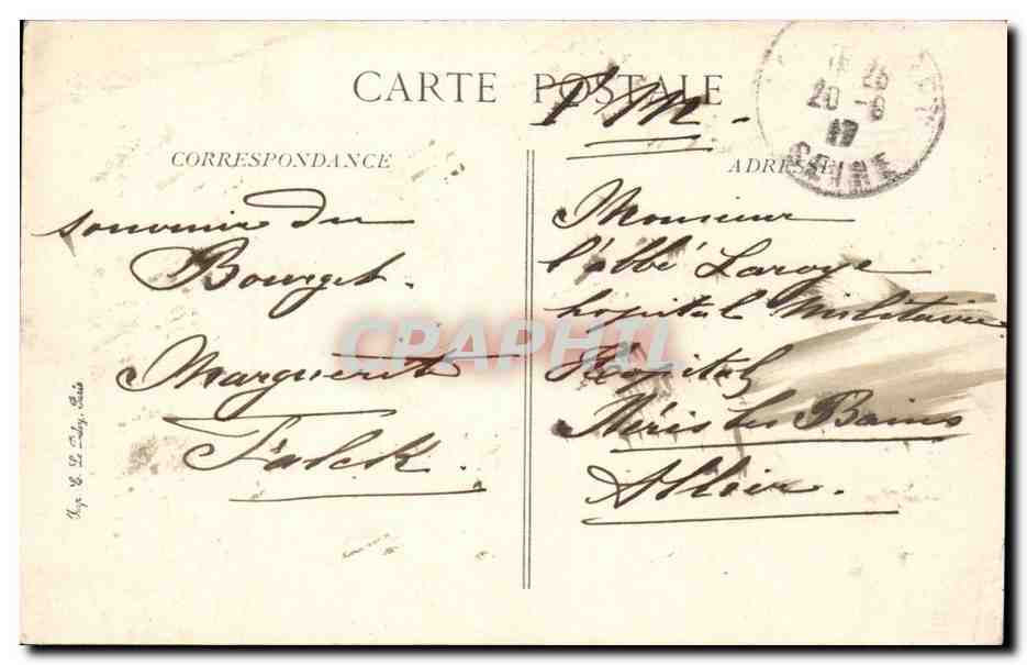 Aux Heros de Bourget par Georges Berges Salon des Artistes Francais 1913 - CPA  — Verso