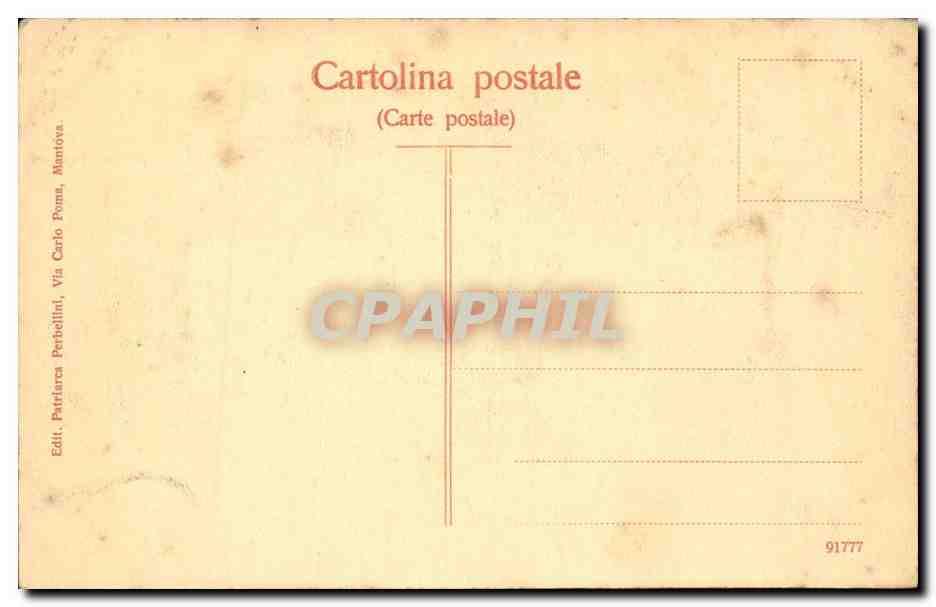 Mantova palazzo The Pasifae Entra Nela Vacca Castratta Da Dedalo - CPA  — Verso