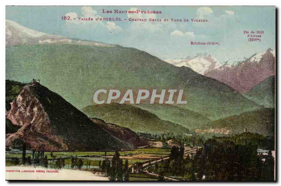 Vallée d'Angelès - Château Gélos et Tour de Vidalos — Les Hautes-Pyrénées — Phototype Labouche Frères Toulouse