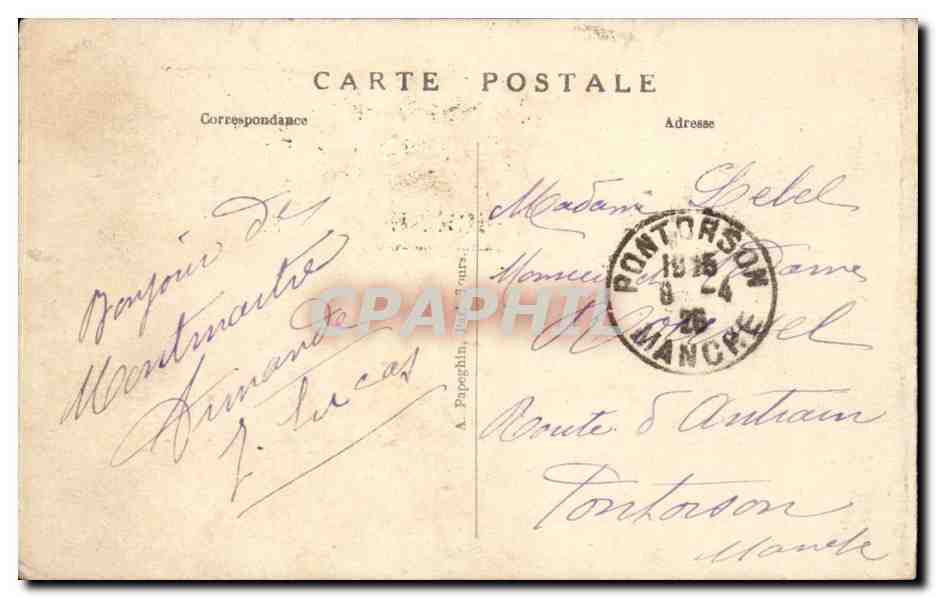 Paris 18 - Funiculaire et Basiique du Sacre Coeur de Montmatre - CPA  — Rückseite