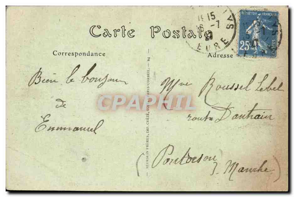 Le Grand Andely - Vue Generale - CPA  — Rückseite