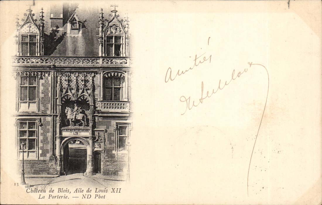 Blois - Portail Louis XII Le Chateau - CPA 