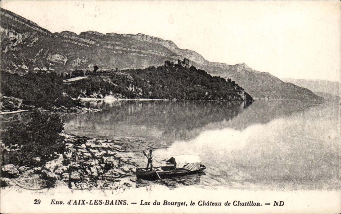 Aix les bains - lac de Bourget le Chateau de Chatillon CPA 