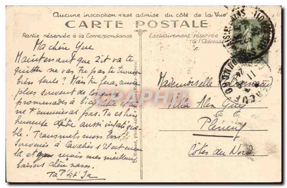 Route de Megève à Saint-Gervais — Le Mont-Blanc — CPAPHIL 394 — Reverso