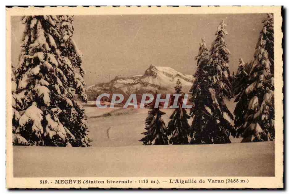 Mégeve (Station hivernale - 1115 m.) — L'Aiguille de Varan (2488 m.) — L. Morand, phot.-édit.