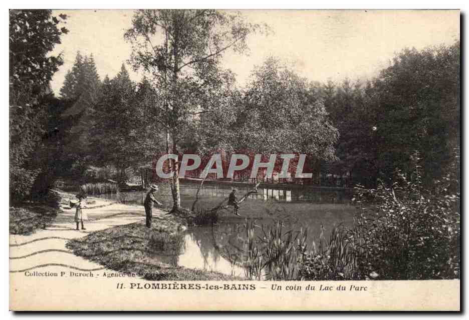 Plombieres les Bains - Un Coin du Lac du Parc CPA 