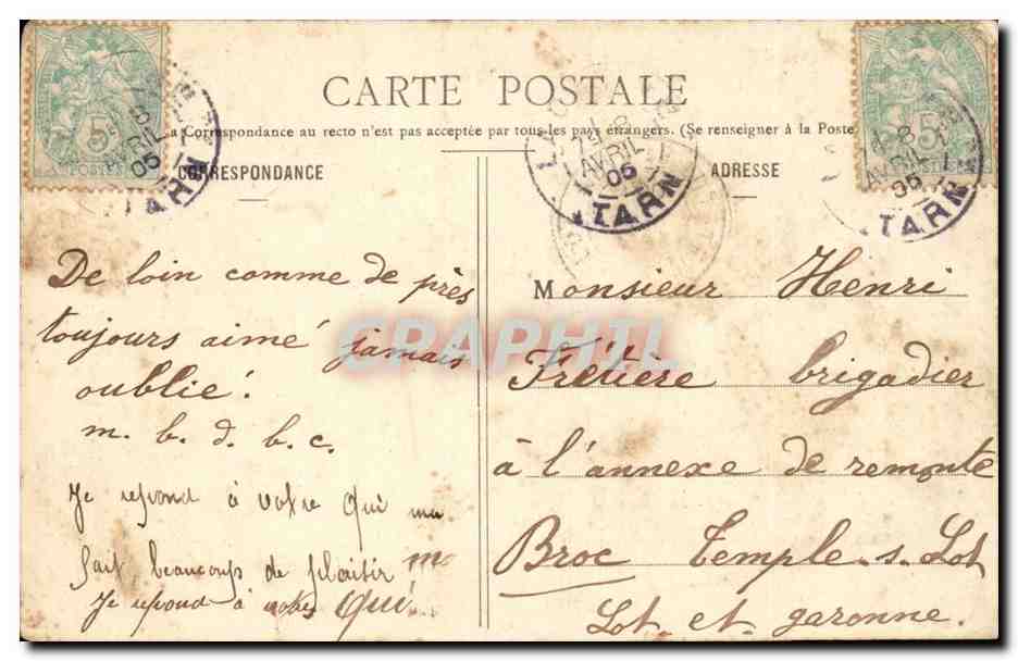 lacaune les Bains - Fontaine Romaine CPA  — Rückseite