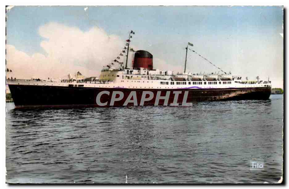 A Bord de SS Marcoc - Steamer - Bateau Compagnie Generale Transatlantique - CPA 
