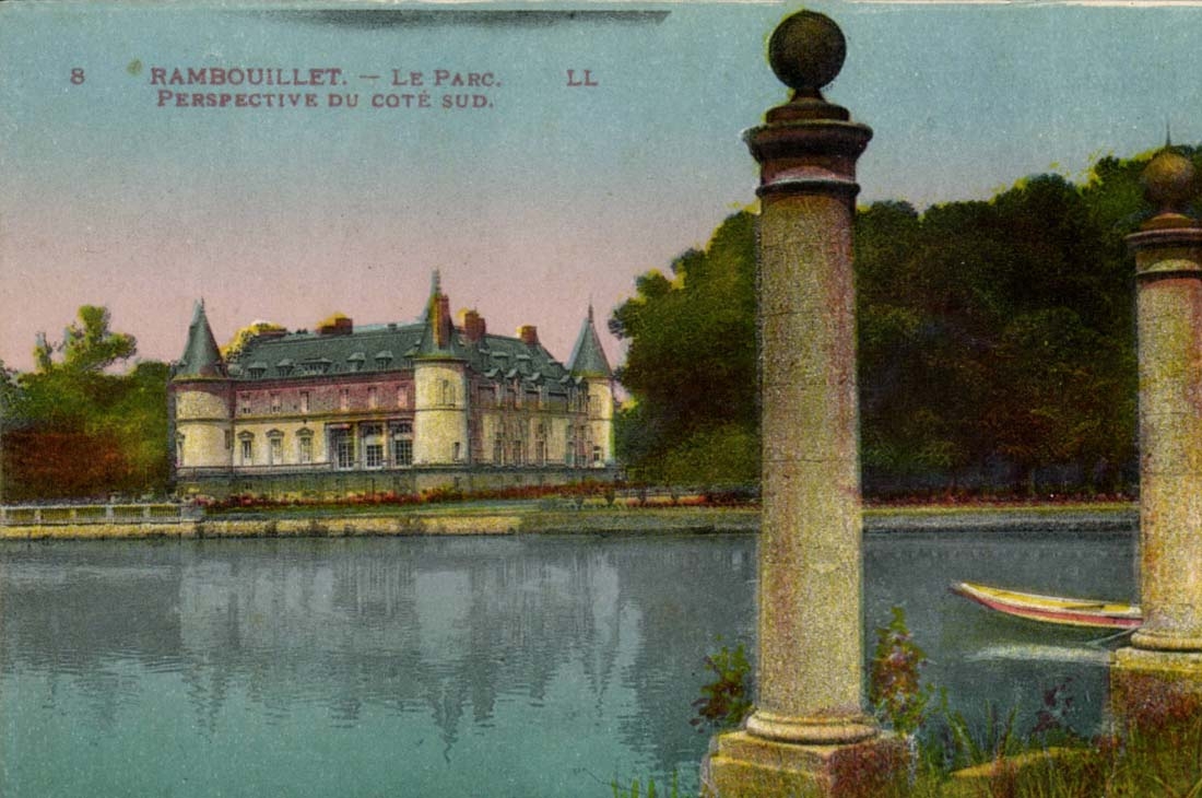 rambouilet - Le Parc Perspective du Cote Sud - CPA 
