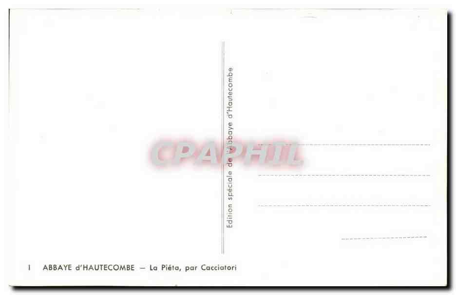 La Piéta — Abbaye d'Haute-Côme — Édition spéciale par Cacciatori — Reverso
