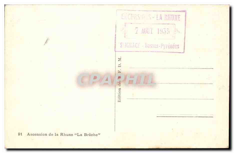 St Ignace - Ascension de la Rhune La Breche - CPA  — Rückseite
