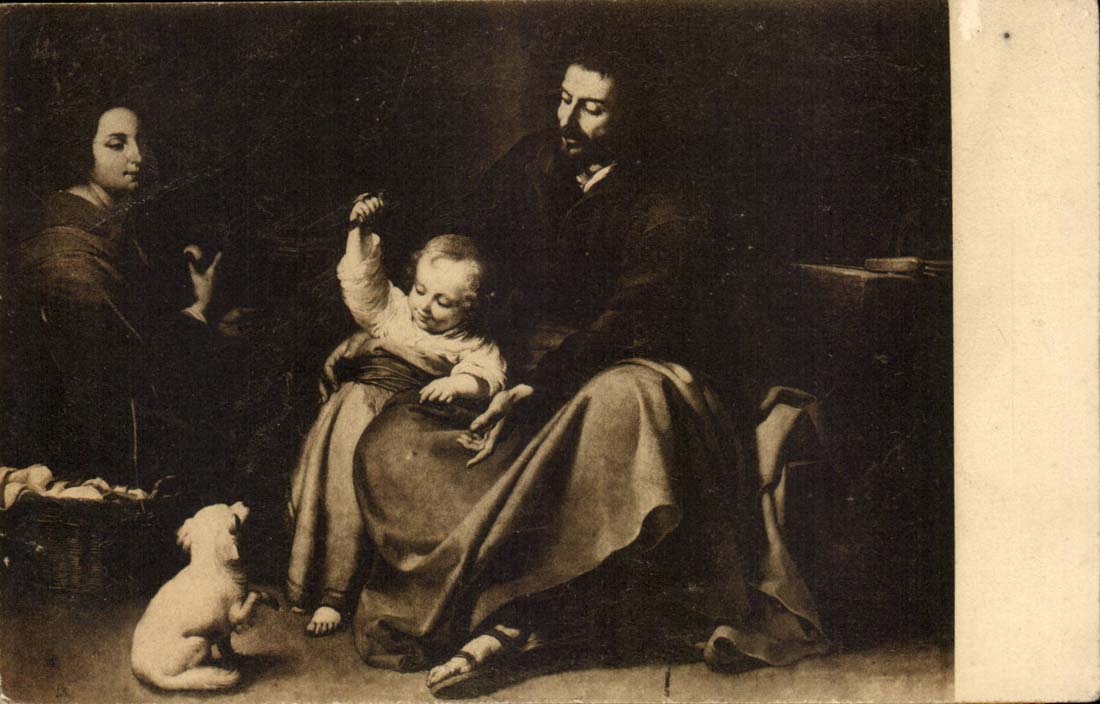 Sacre Famille du Pajarito — Musée du Prado, Madrid — éditeur Murillon, n° 560
