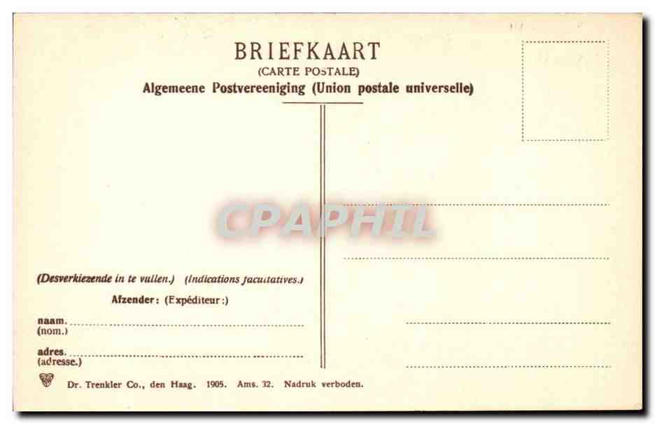 Pays Bas - Noord Holland - North Holland - Amsterdam - Rijksmuseum - CPA  — Rückseite