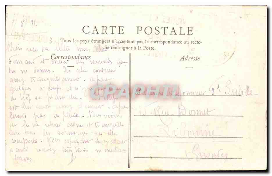Vue générale de Gavarnie — Pyrénées — Éditeur : V. Fourneaux, n°50 — Rückseite
