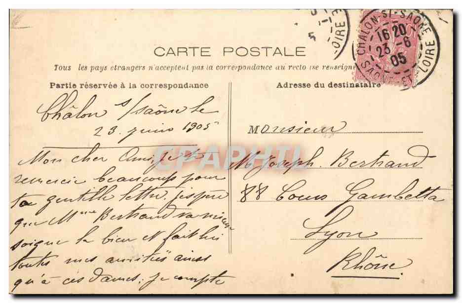 Chalon sur Saone Le Pont saint Laurent et l'Hopital CPA  — Rückseite
