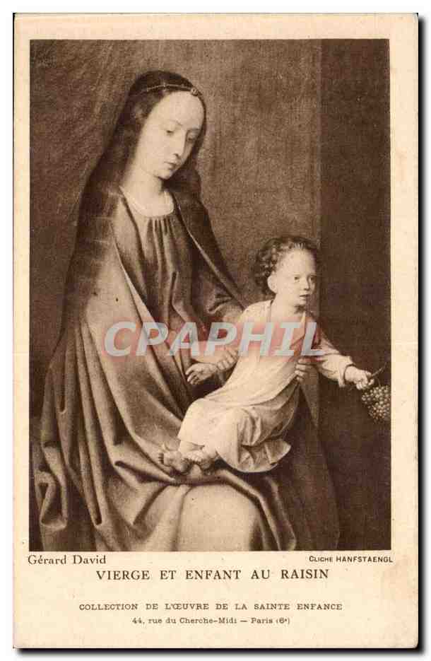 Arts - Tableau - Gerard David Vierge et Enfant au Raisin - CPA 