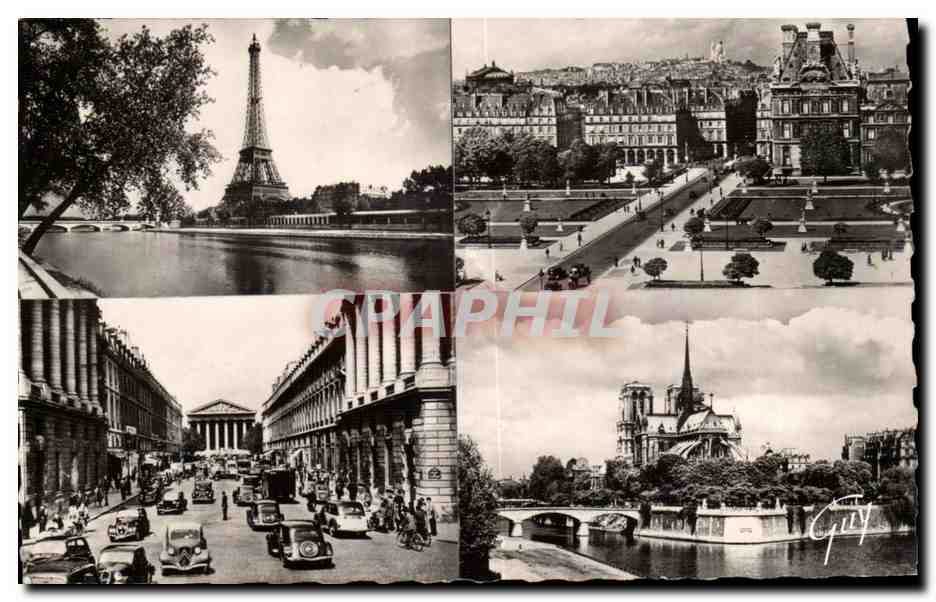 Paris - Souvenir - 1955 - CPA 
