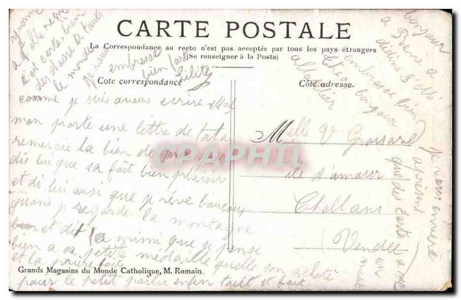Lourdes - La Vierge Couronnee - CPA  — Verso