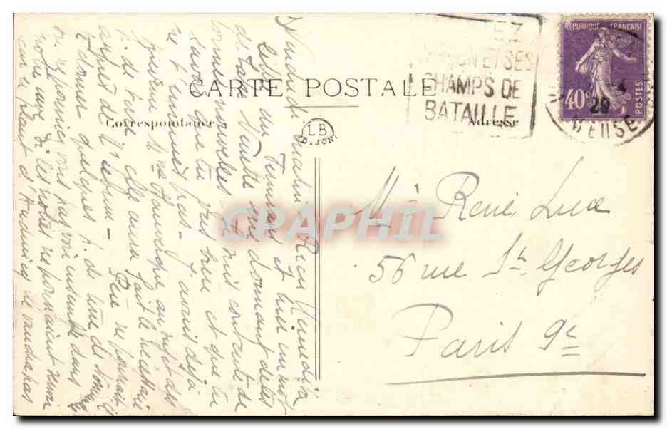 Verdun — Ses Ruines, La Rue Mazel et Ville Haute — Photo Verdun — Rückseite