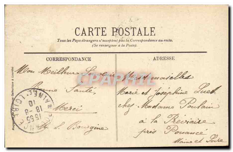 Lourdes - la Priere aux Piscines - CPA  — Verso