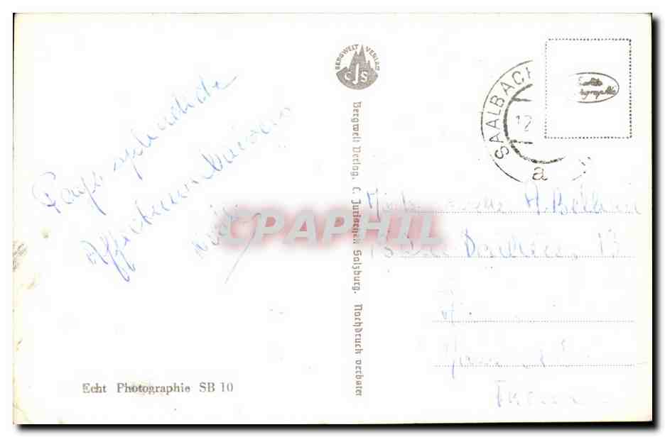 Austriche - Austria - saalbach geg zwoelfr u Penhab - CPA  — Rückseite