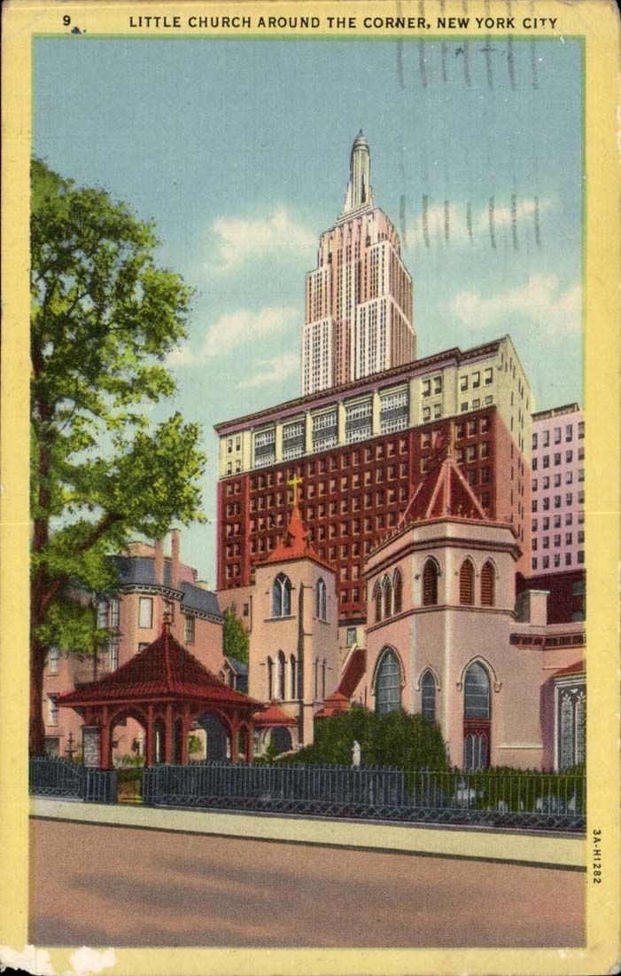 Etas Unis - USA - Little Church Around the Corner New York City - handstamp 1949 - CPA 