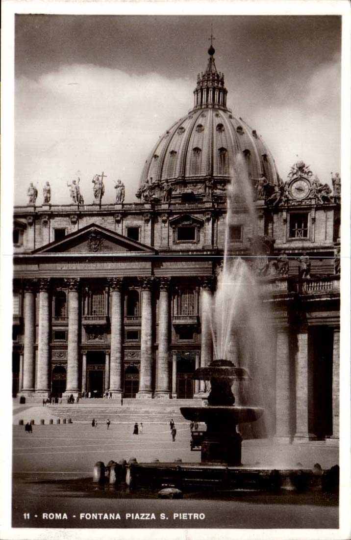 Roma - Rome - Italie - Italy - Fontana Piazza S Pietro - CPA 