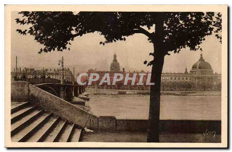 Lyon - Le Pont et Hotel Dieu- CPA 
