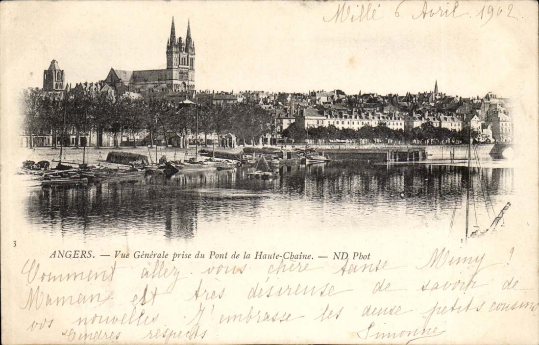 Angers - Vue Generale prise du Pont de la Haute Chaine - CPA 