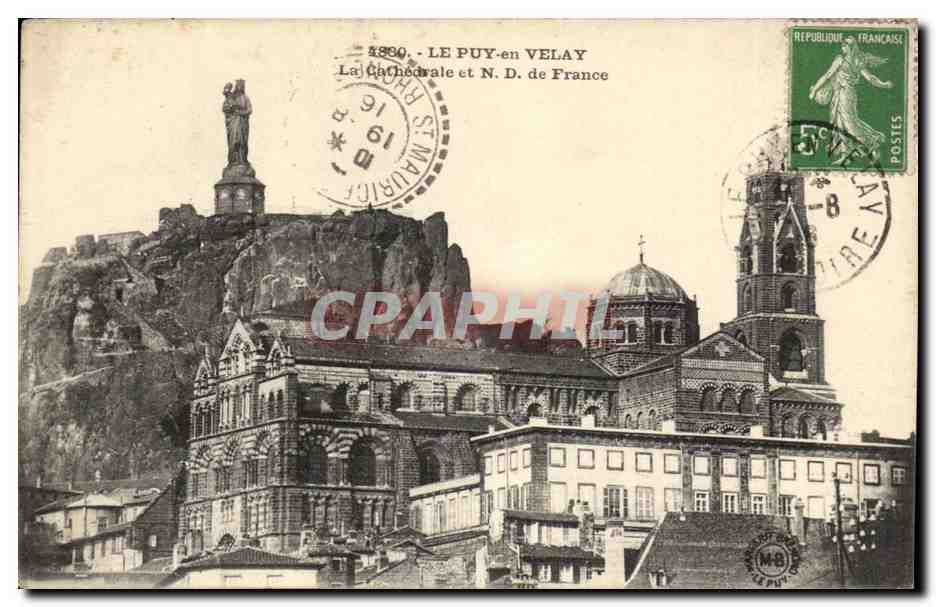 Le Puy en Velay - La Cathedrale de Notre Dame de France - CPA 